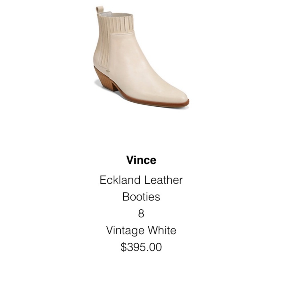 Vince Eckland leather booties- Worn Twice!
